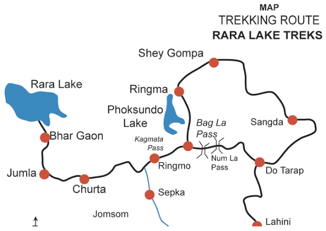 Rara Lake Trek Map